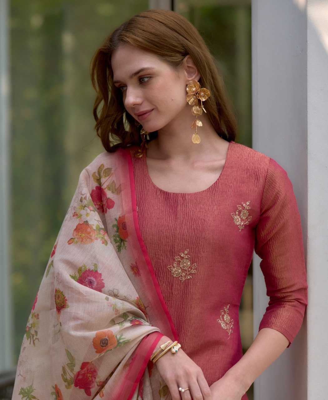 Ynf Tissue Silk KESH507 AHLIYA Kurti Wholesale Embroidered Kurtis Kurti With Pants Manufacturer