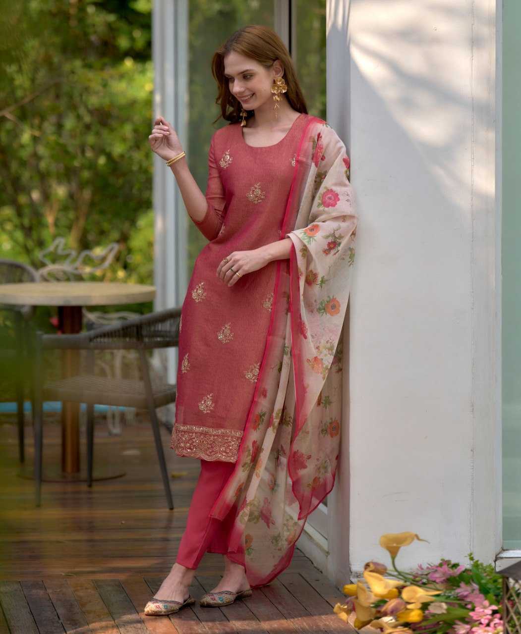 Ynf Tissue Silk KESH507 AHLIYA Kurti Wholesale Embroidered Kurtis Kurti With Pants Manufacturer