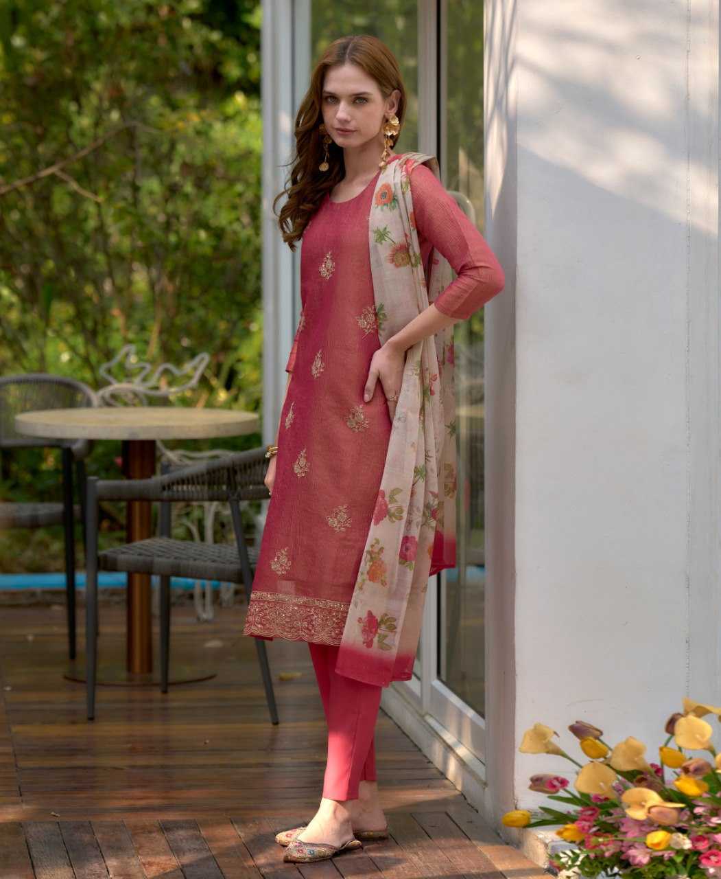 Ynf Tissue Silk KESH507 AHLIYA Kurti Wholesale Embroidered Kurtis Kurti With Pants Manufacturer