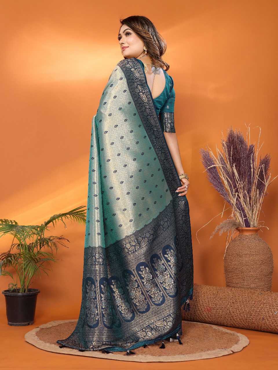 Ynf Tissue Silk RIN144 TISSUE SILK Silk Sarees Wholesale Handloom Sarees Designer Silk Sarees Zari Border Silk Sarees Manufacturer