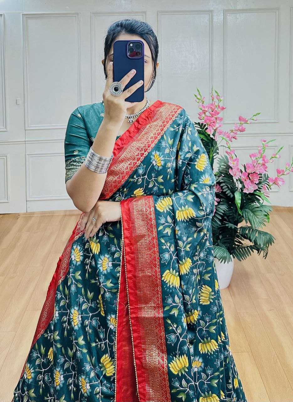 Ynf Tussar Silk KESH511 FLOWER Lehengas Festive Collections Wholesale Kalamkari Lehenga Navratri Chaniya Choli Manufacturer