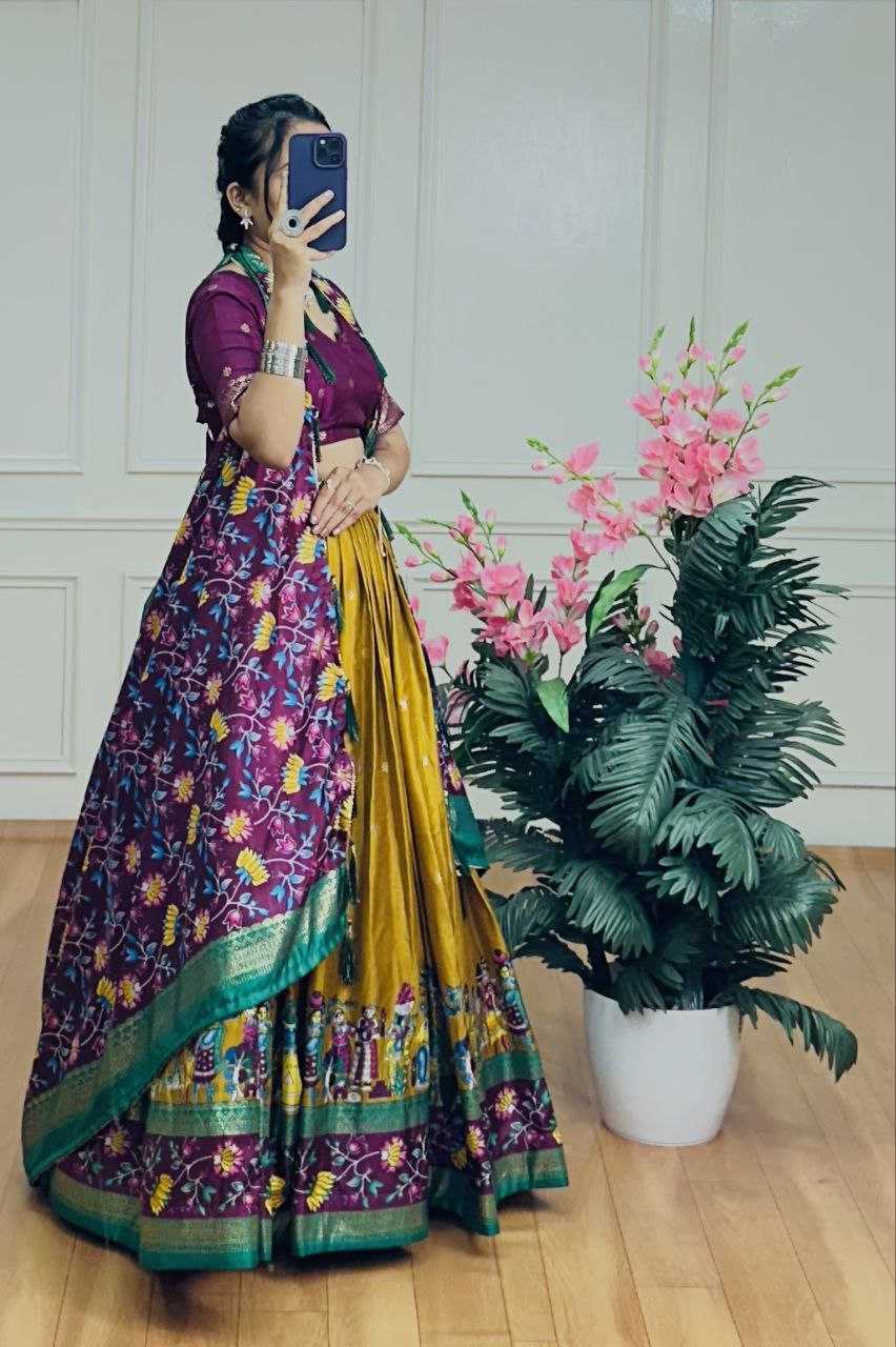 Ynf Tussar Silk KESH511 FLOWER Lehengas Festive Collections Wholesale Kalamkari Lehenga Navratri Chaniya Choli Manufacturer