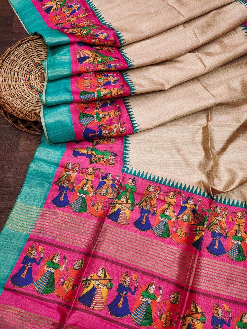 Ynf Tussar Silk KESH532 SAKHI KALAMKARI 2 Sarees Wholesale Designer Sarees Fancy Sarees Kalamkari Sarees Manufacturer