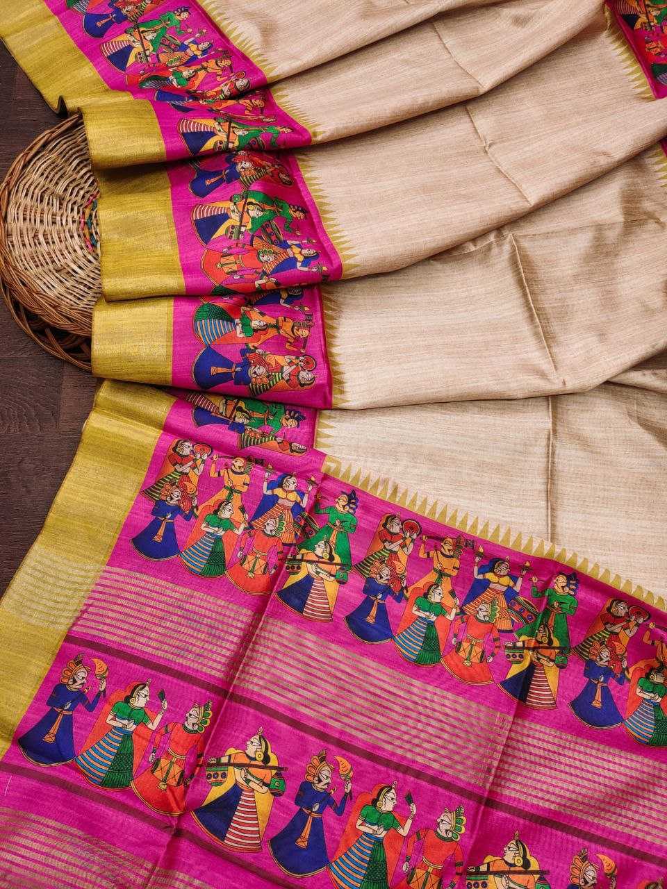 Ynf Tussar Silk KESH532 SAKHI KALAMKARI 2 Sarees Wholesale Designer Sarees Fancy Sarees Kalamkari Sarees Manufacturer