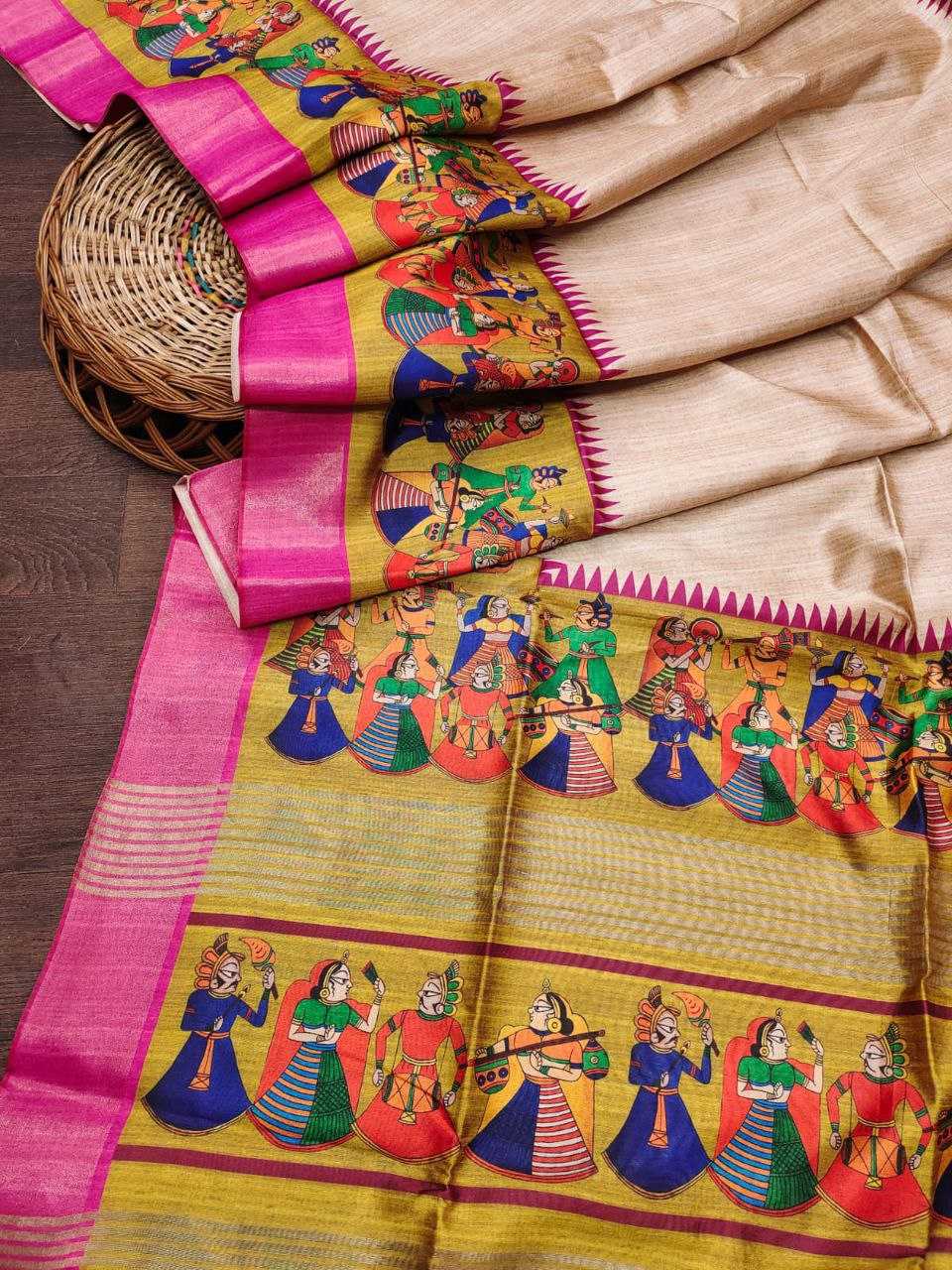 Ynf Tussar Silk KESH532 SAKHI KALAMKARI 2 Sarees Wholesale Designer Sarees Fancy Sarees Kalamkari Sarees Manufacturer