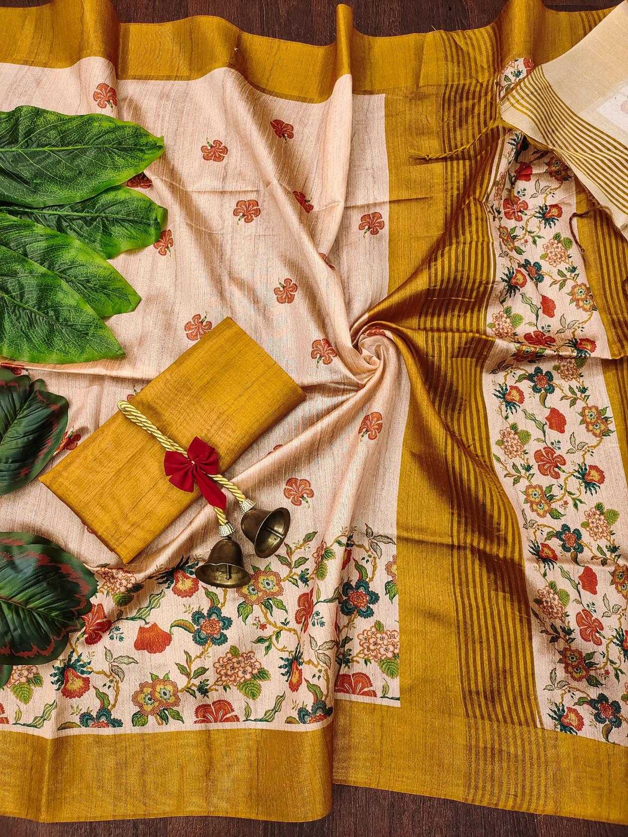 Ynf Tussar Silk KESH532 SHELI FULL Sarees Wholesale Fancy Sarees Zari Border Sarees Tussar Sarees Manufacturer
