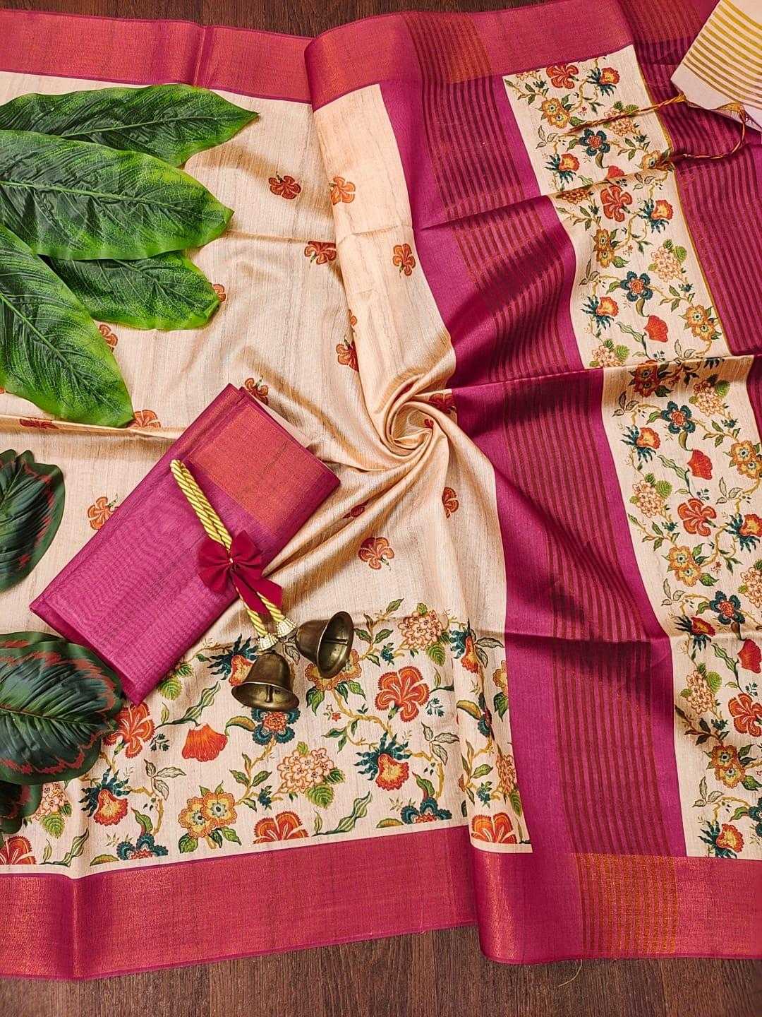 Ynf Tussar Silk KESH532 SHELI FULL Sarees Wholesale Fancy Sarees Zari Border Sarees Tussar Sarees Manufacturer