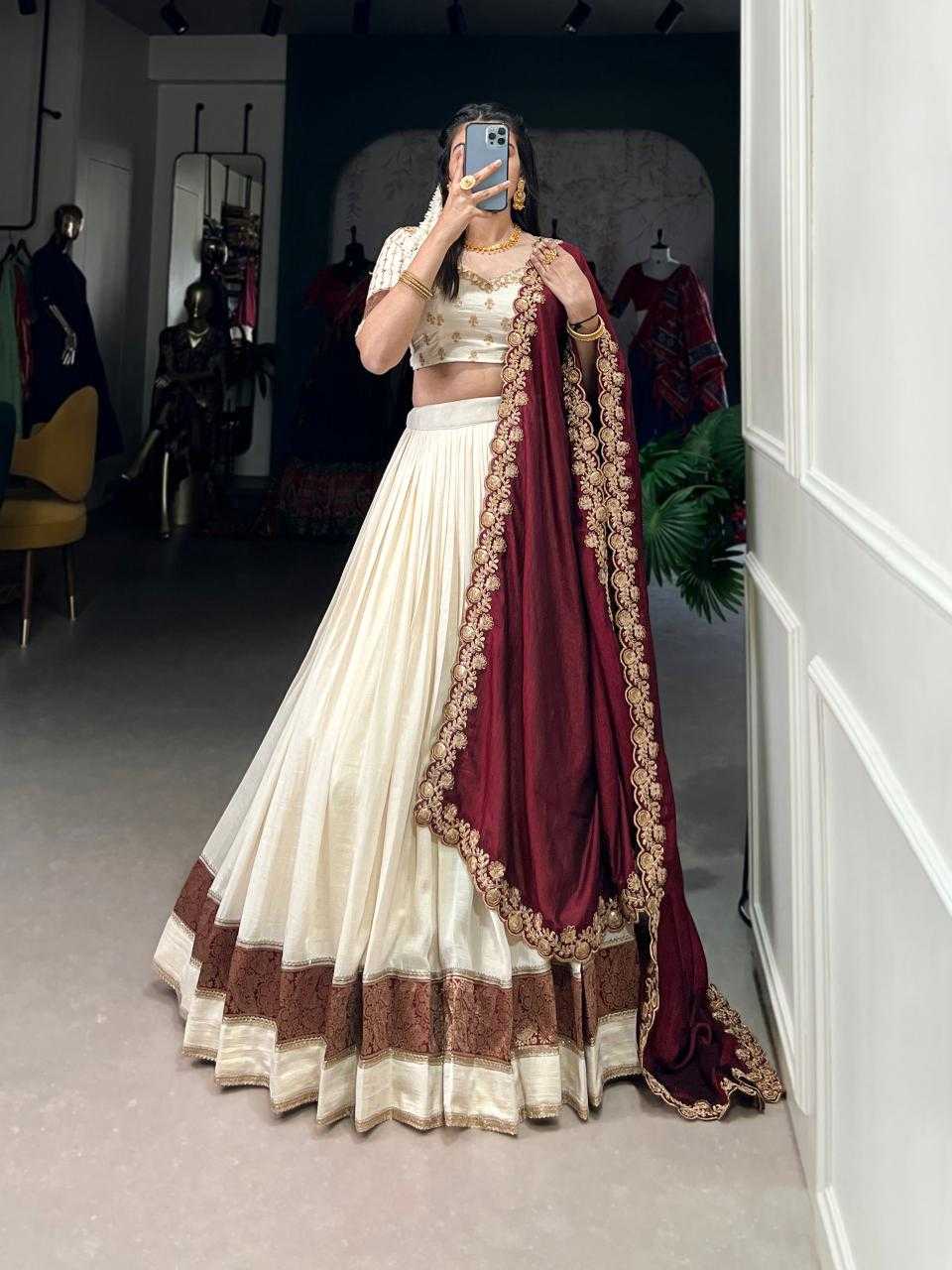 Ynf Vichitra Silk KESH134 2049 Lehengas Festive Collections Wholesale Silk Lehenga Zari Work Lehenga Onam Collections Manufacturer