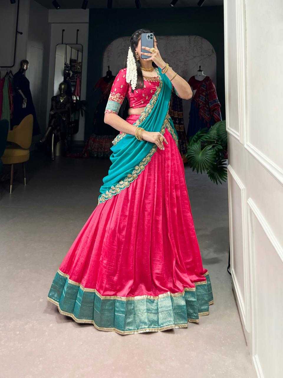 Ynf Vichitra Silk KESH134 2049 Lehengas Festive Collections Wholesale Silk Lehenga Zari Work Lehenga Onam Collections Manufacturer