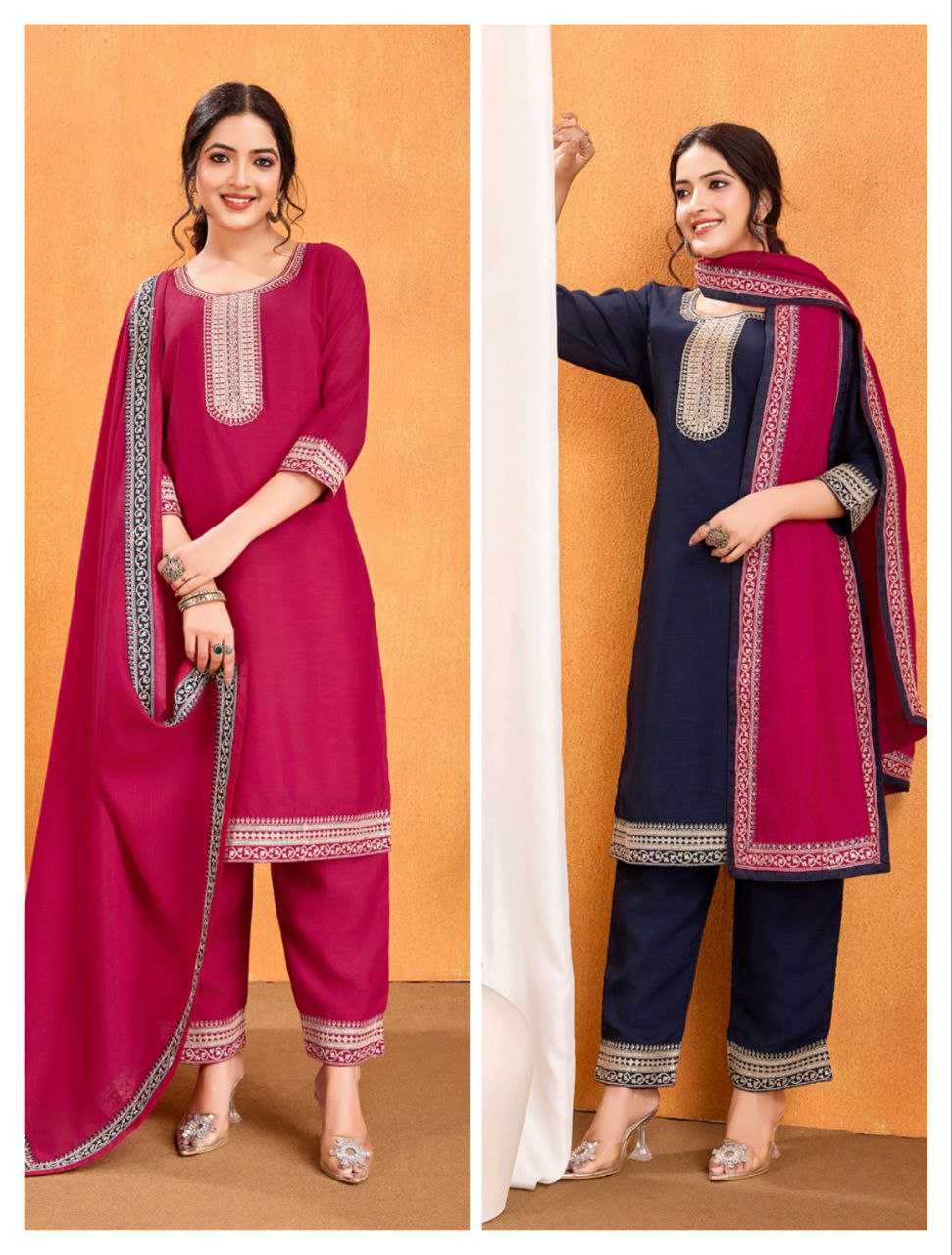 Ynf Vichitra Silk KESH529 CHHAVA 2 Suits & Dresses Wholesale Ladies Suits Embroidery Suits Party wear suits Chanderi Suit Manufacturer