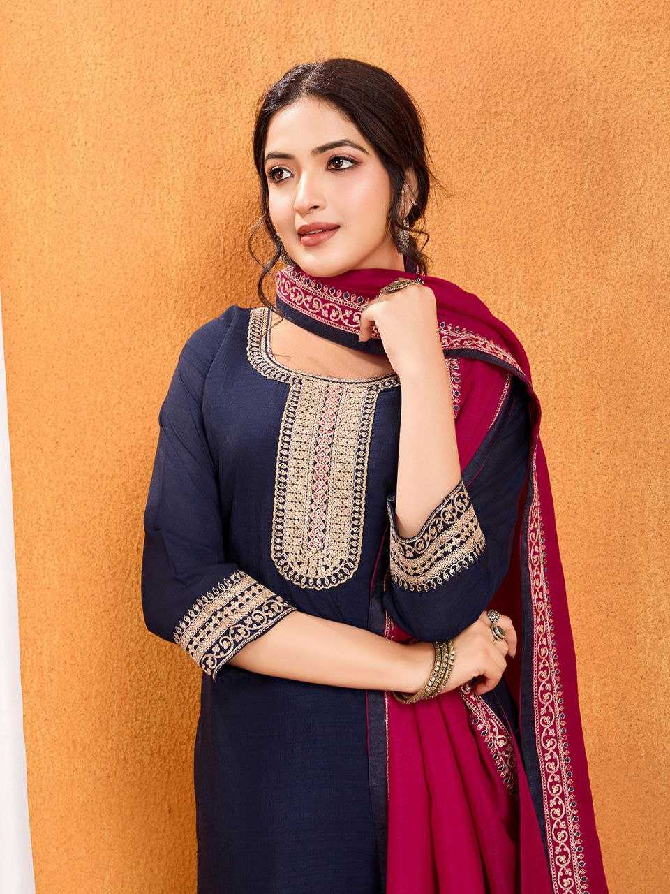Ynf Vichitra Silk KESH529 CHHAVA 2 Suits & Dresses Wholesale Ladies Suits Embroidery Suits Party wear suits Chanderi Suit Manufacturer