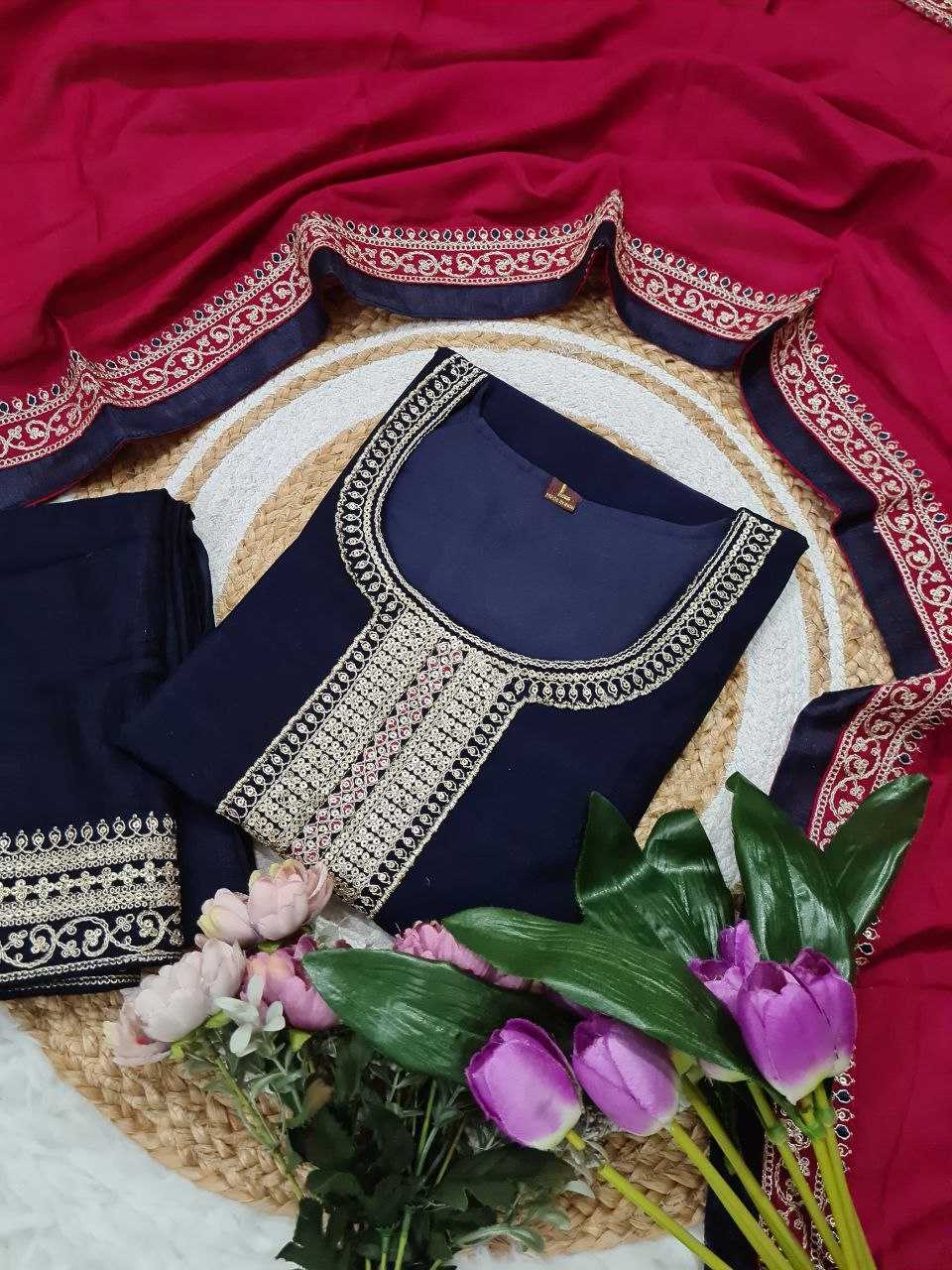 Ynf Vichitra Silk KESH529 CHHAVA 2 Suits & Dresses Wholesale Ladies Suits Embroidery Suits Party wear suits Chanderi Suit Manufacturer