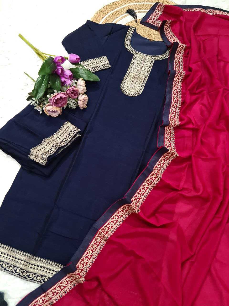 Ynf Vichitra Silk KESH529 CHHAVA 2 Suits & Dresses Wholesale Ladies Suits Embroidery Suits Party wear suits Chanderi Suit Manufacturer