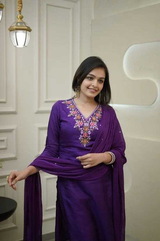 Ynf Vichitra Silk KESH529 RIVA Suits & Dresses Wedding Collections Festive Collections Wholesale Embroidery Suits Ladies Silk Suit Wedding Outfits Manufacturer