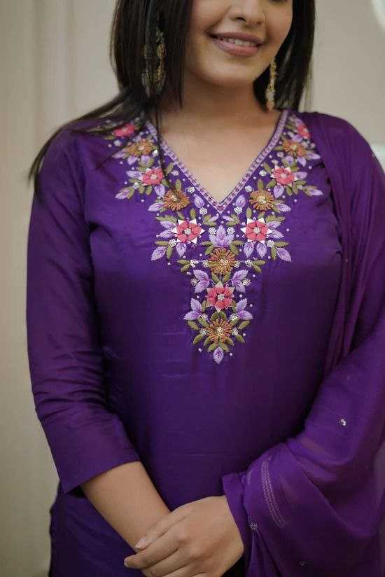 Ynf Vichitra Silk KESH529 RIVA Suits & Dresses Wedding Collections Festive Collections Wholesale Embroidery Suits Ladies Silk Suit Wedding Outfits Manufacturer