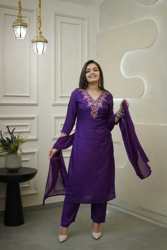 Ynf Vichitra Silk KESH529 RIVA Suits & Dresses Wedding Collections Festive Collections Wholesale Embroidery Suits Ladies Silk Suit Wedding Outfits Manufacturer