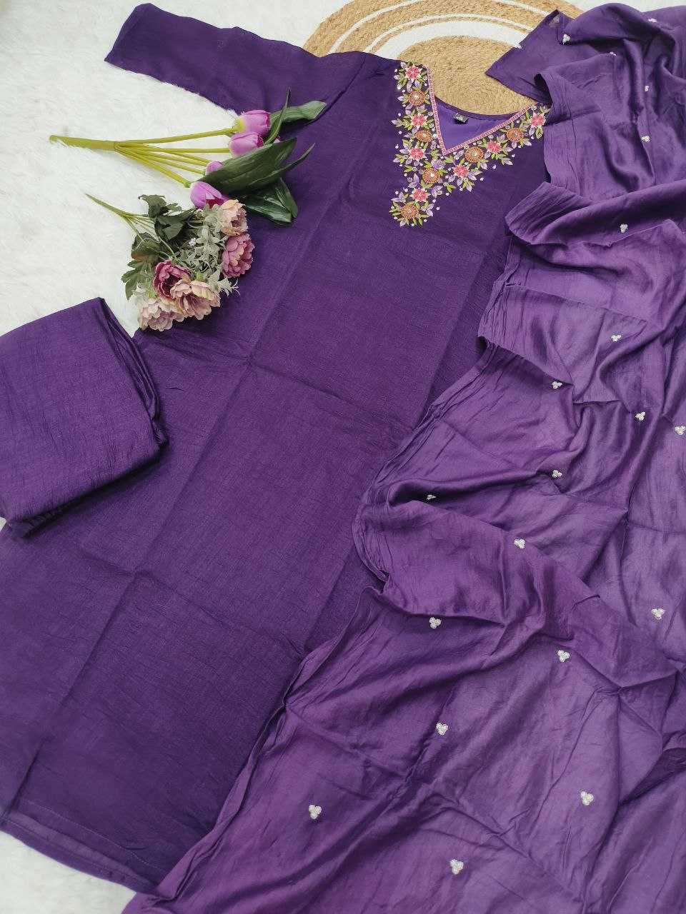 Ynf Vichitra Silk KESH529 RIVA Suits & Dresses Wedding Collections Festive Collections Wholesale Embroidery Suits Ladies Silk Suit Wedding Outfits Manufacturer