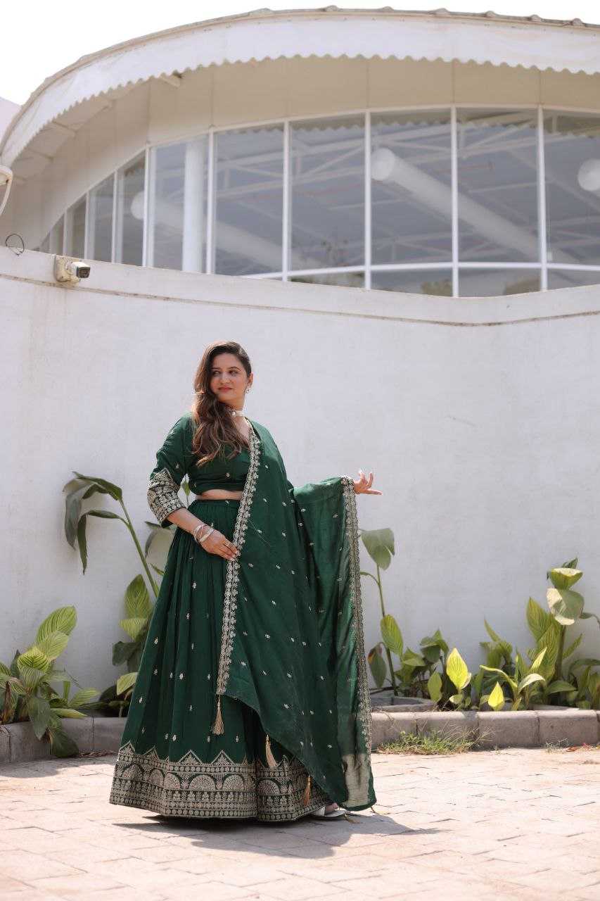Ynf Vichitra Silk RIN133 008 Lehengas Wholesale Fancy Lehenga Embroidered Lehenga Lehenga For Mehndi Sequins Lehenga Manufacturer