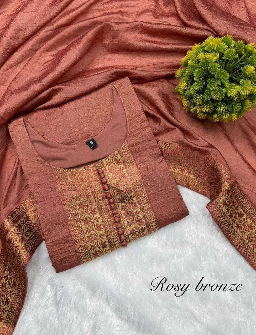 Ynf Vichitra Silk RIN222 Crepe Kurti Plus Size Collections Wholesale Party Wear Kurtis Designer Kurtis Silk Kurtis Manufacturer