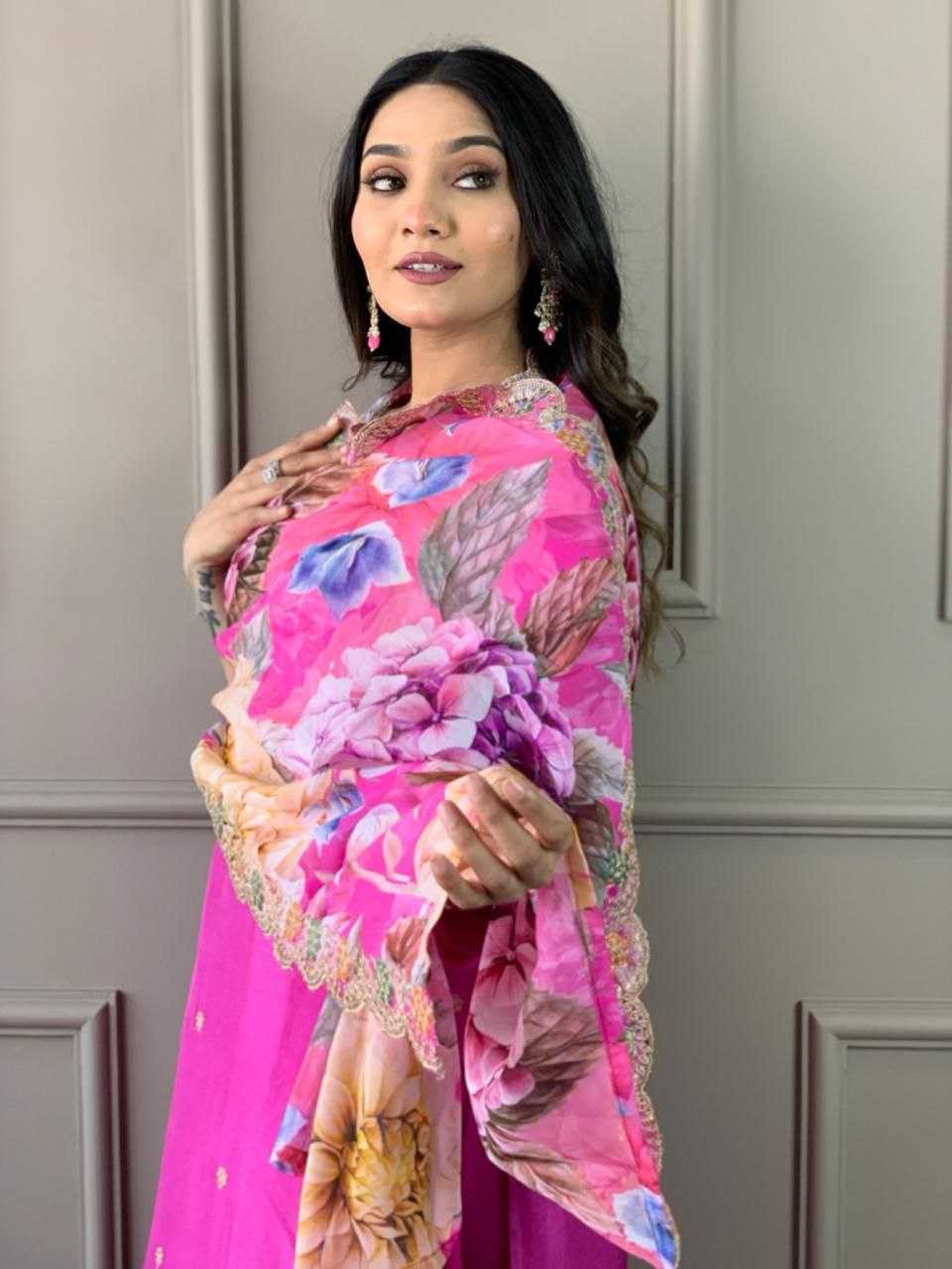 Ynf Viscose Chanderi KESH529 AVNI Suits & Dresses Wedding Collections Festive Collections Wholesale Embroidery Suits Chanderi Suit Wedding Outfits Manufacturer