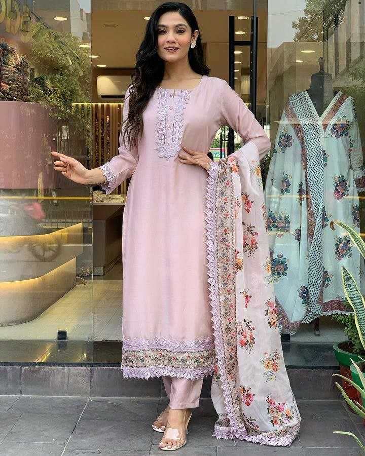 Ynf Viscose Chanderi KESH529 ESHA Suits & Dresses Wedding Collections Festive Collections Wholesale Embroidery Suits Chanderi Suit Wedding Outfits Manufacturer