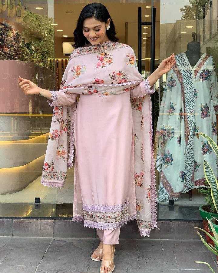 Ynf Viscose Chanderi KESH529 ESHA Suits & Dresses Wedding Collections Festive Collections Wholesale Embroidery Suits Chanderi Suit Wedding Outfits Manufacturer
