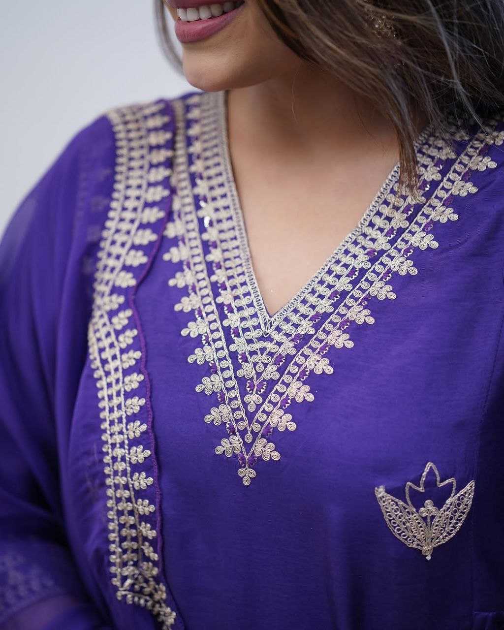 Ynf Viscose Chanderi KESH529 KAVITA Suits & Dresses Wedding Collections Festive Collections Wholesale Embroidery Suits Chanderi Suit Wedding Outfits Manufacturer