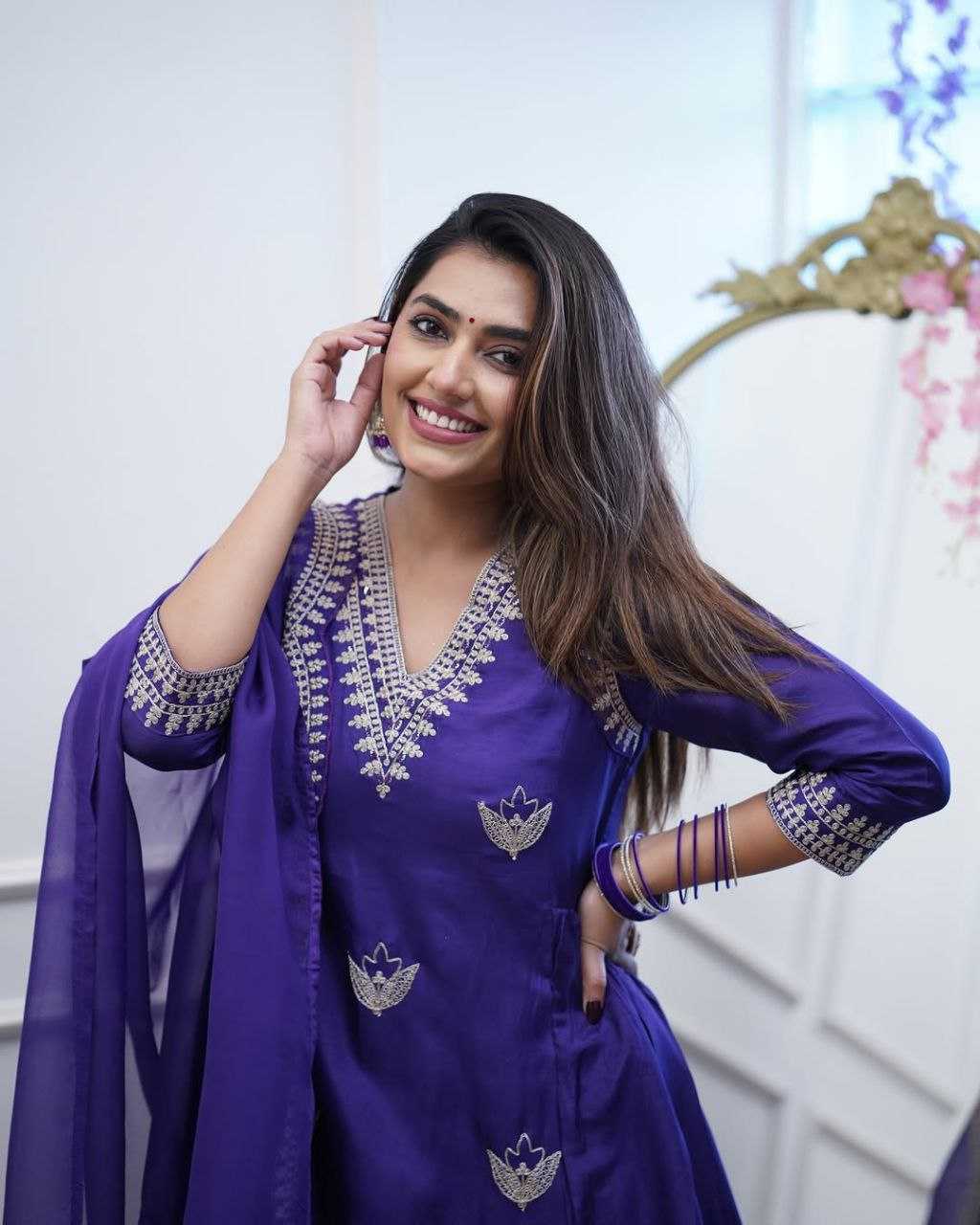 Ynf Viscose Chanderi KESH529 KAVITA Suits & Dresses Wedding Collections Festive Collections Wholesale Embroidery Suits Chanderi Suit Wedding Outfits Manufacturer