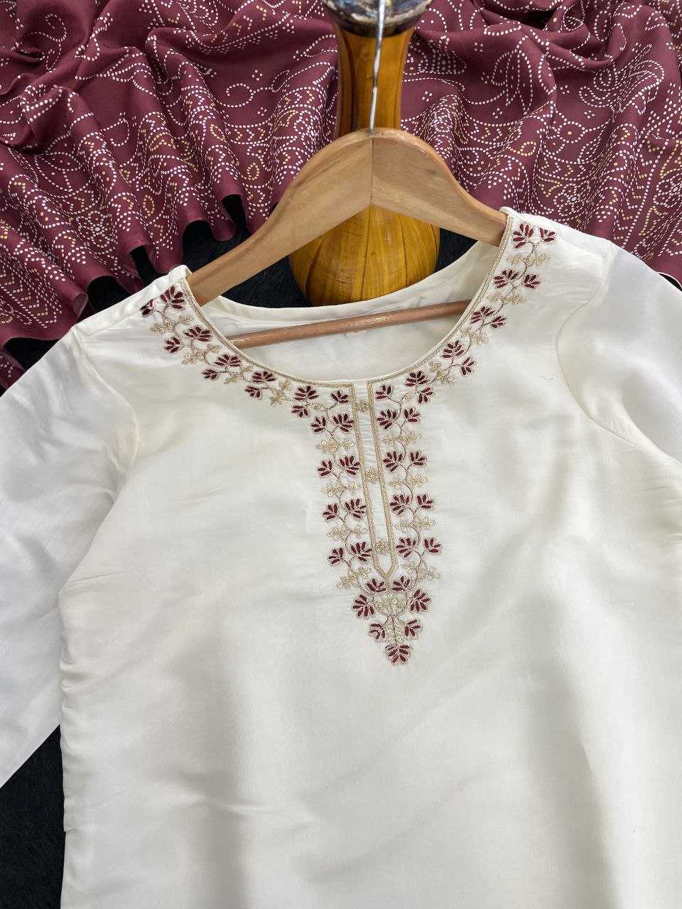 Ynf Viscose Chanderi KESH529 MANVI Suits & Dresses Wedding Collections Festive Collections Wholesale Embroidery Suits Chanderi Suit Wedding Outfits Manufacturer
