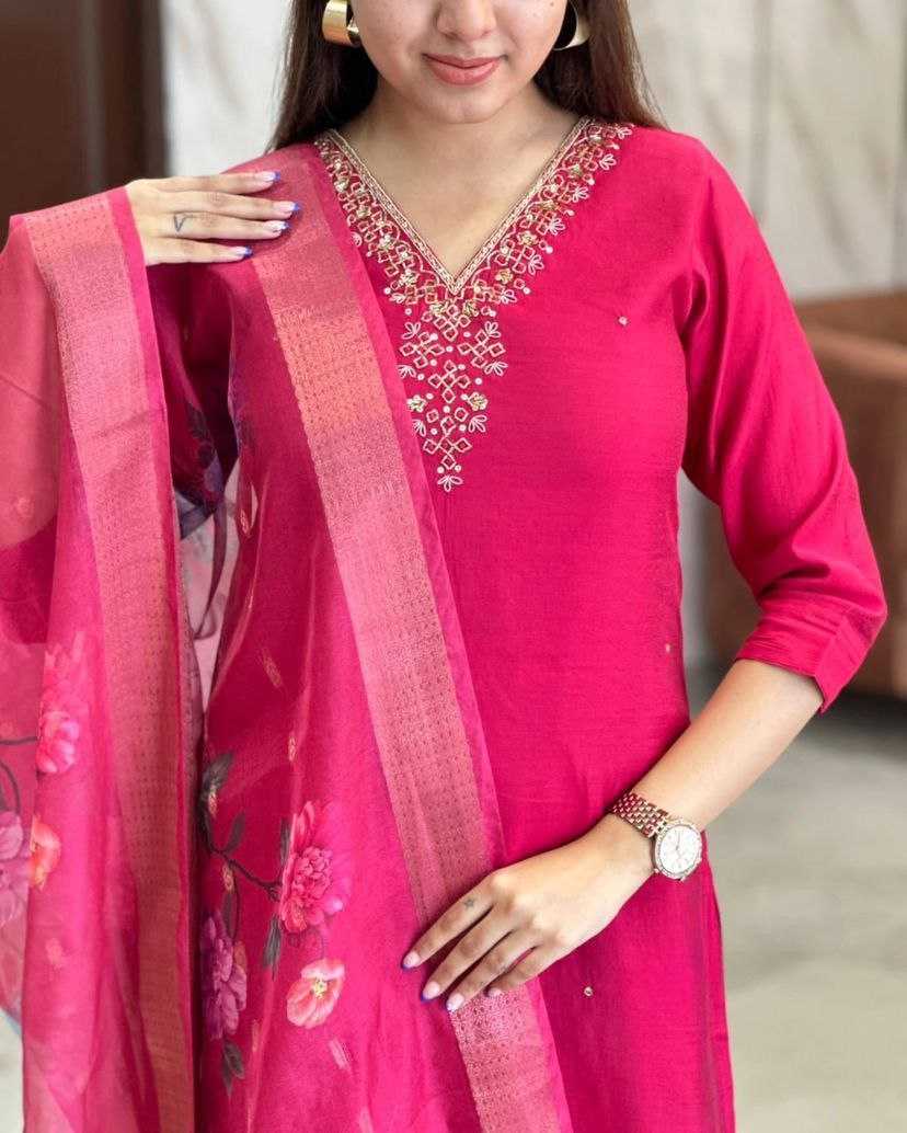 Ynf Viscose Chanderi KESH529 MEERA Suits & Dresses Wedding Collections Festive Collections Wholesale Chanderi Suit Embroidered Suits Wedding Outfits Manufacturer
