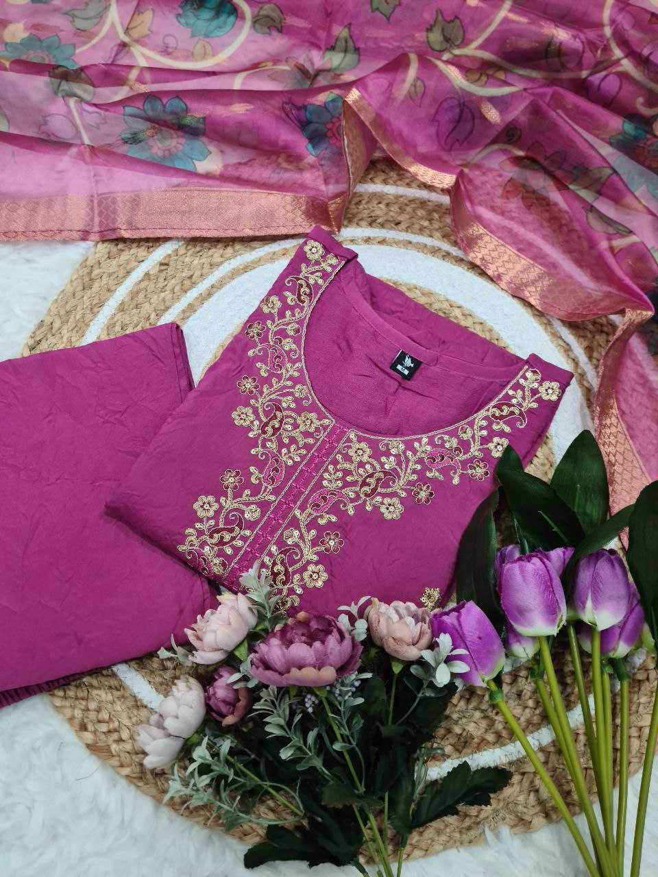 Ynf Viscose Chanderi KESH529 NIRVANA Suits & Dresses Wedding Collections Festive Collections Wholesale Embroidery Suits Chanderi Suit Wedding Outfits Manufacturer