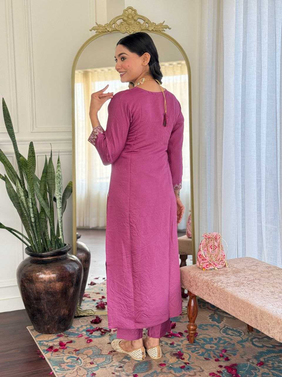 Ynf Viscose Chanderi KESH529 NIRVANA Suits & Dresses Wedding Collections Festive Collections Wholesale Embroidery Suits Chanderi Suit Wedding Outfits Manufacturer