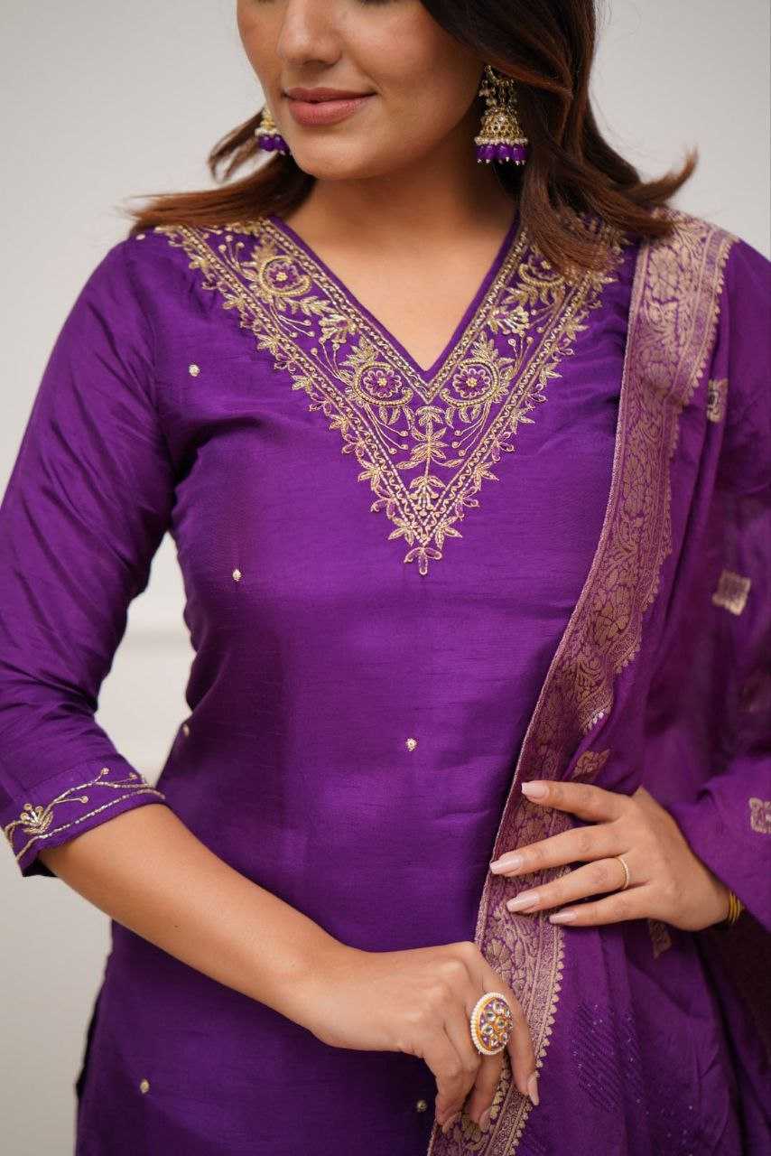 Ynf Viscose Chanderi KESH529 RAKSHITA Suits & Dresses Wedding Collections Festive Collections Wholesale Embroidery Suits Chanderi Suit Wedding Outfits Manufacturer