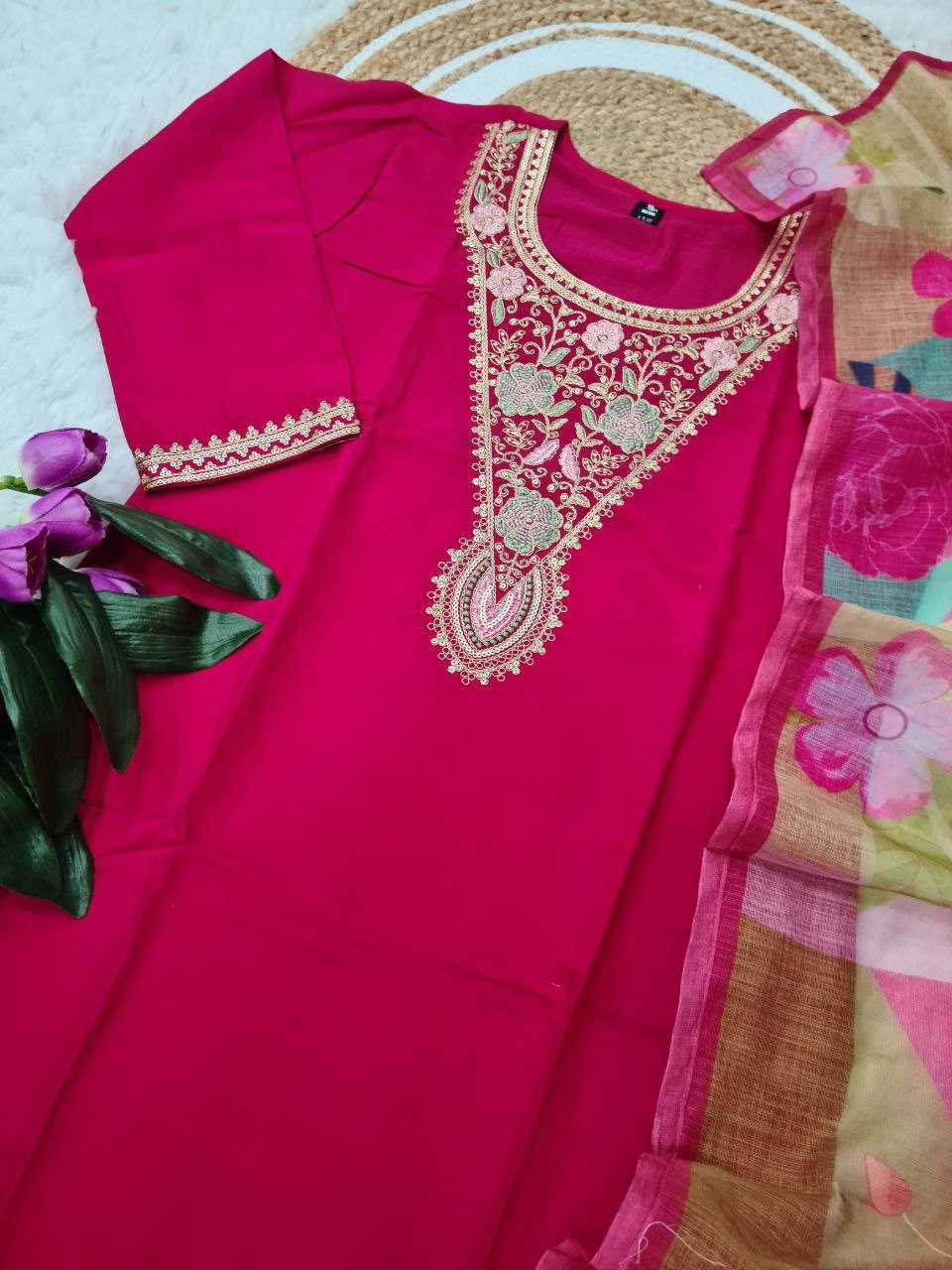 Ynf Viscose Chanderi KESH529 REVA Suits & Dresses Wedding Collections Festive Collections Wholesale Embroidery Suits Chanderi Suit Designer Suits Manufacturer
