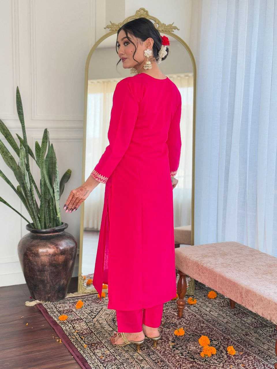 Ynf Viscose Chanderi KESH529 REVA Suits & Dresses Wedding Collections Festive Collections Wholesale Embroidery Suits Chanderi Suit Designer Suits Manufacturer