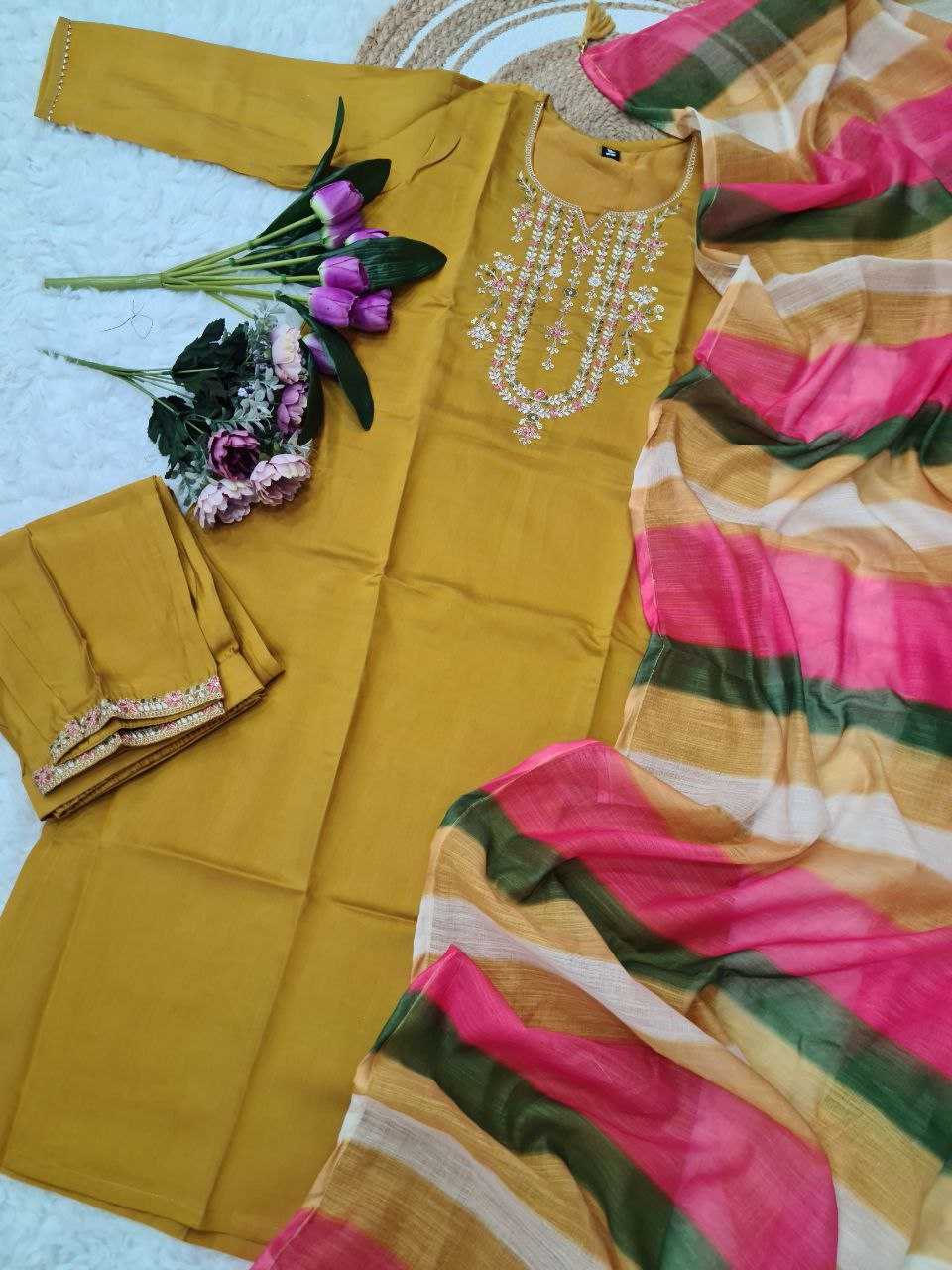 Ynf Viscose Chanderi KESH529 ZIA Suits & Dresses Wedding Collections Festive Collections Wholesale Embroidery Suits Chanderi Suit Wedding Outfits Manufacturer
