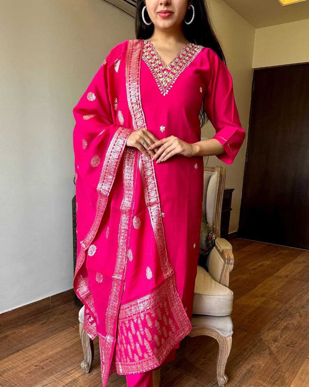 Ynf Viscose KESH529 AARTI Suits & Dresses Festive Collections Wholesale Ladies Suits Embroidery Suits Party wear suits Rakhi Collections Manufacturer