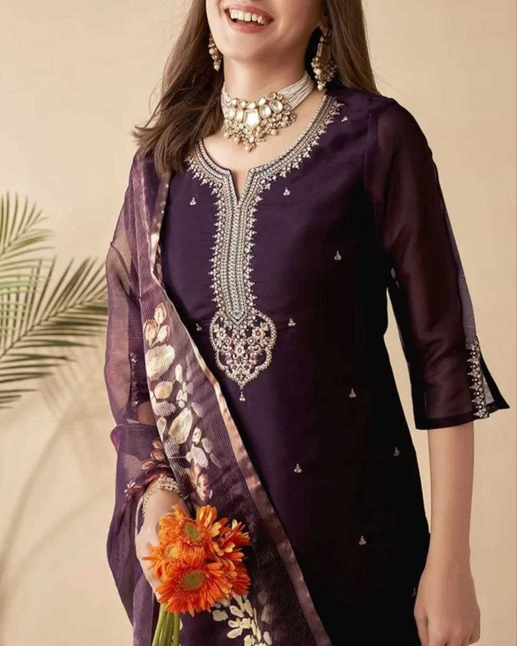 Ynf Viscose KESH529 MONIKA 2 Suits & Dresses Wholesale Ladies Suits Embroidery Suits Party wear suits Chanderi Suit Manufacturer