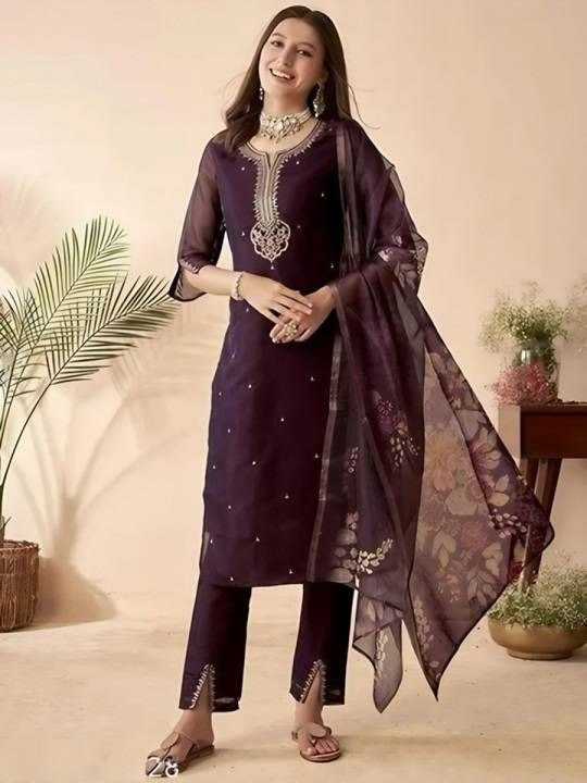 Ynf Viscose KESH529 MONIKA 2 Suits & Dresses Wholesale Ladies Suits Embroidery Suits Party wear suits Chanderi Suit Manufacturer