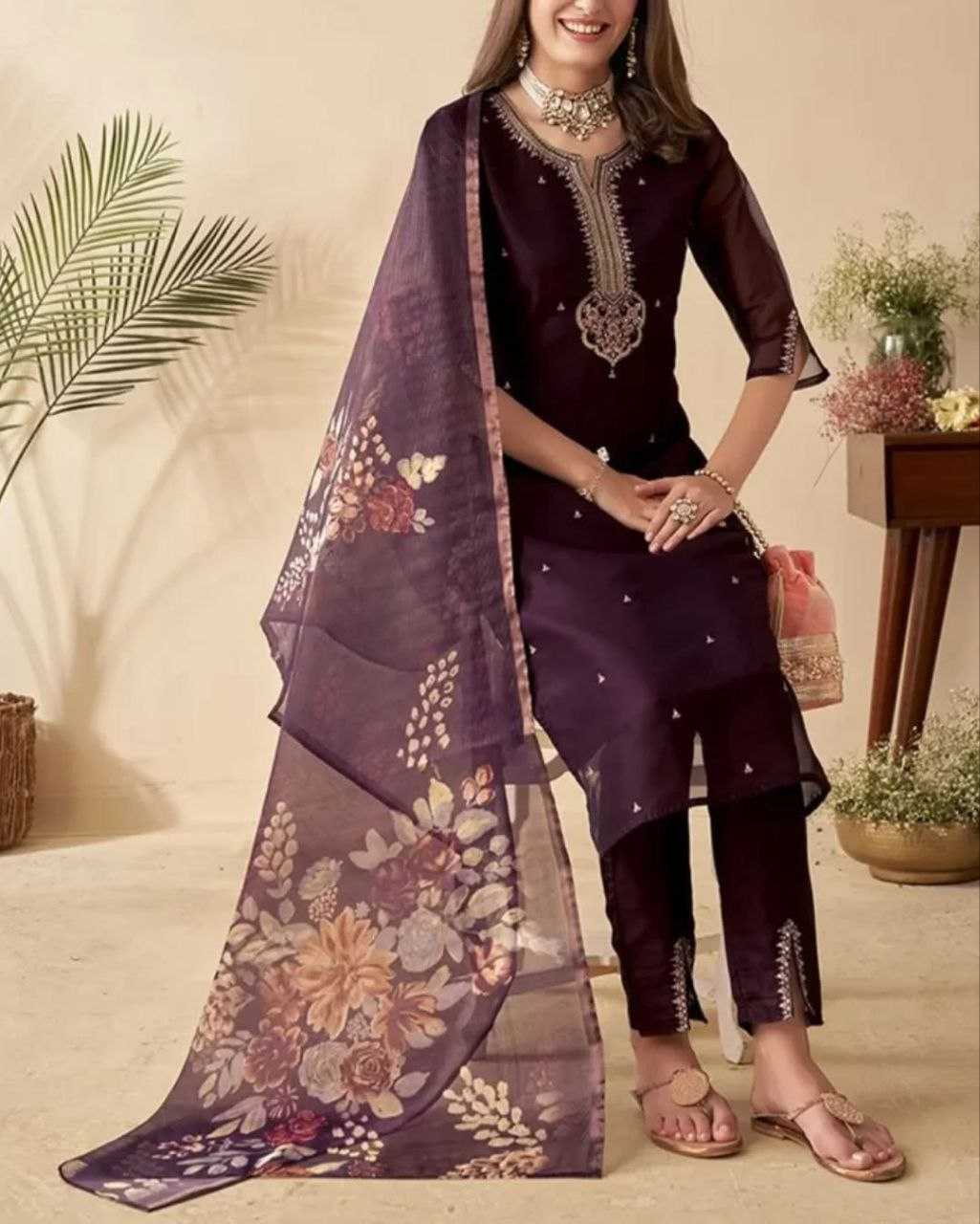 Ynf Viscose KESH529 MONIKA 2 Suits & Dresses Wholesale Ladies Suits Embroidery Suits Party wear suits Chanderi Suit Manufacturer