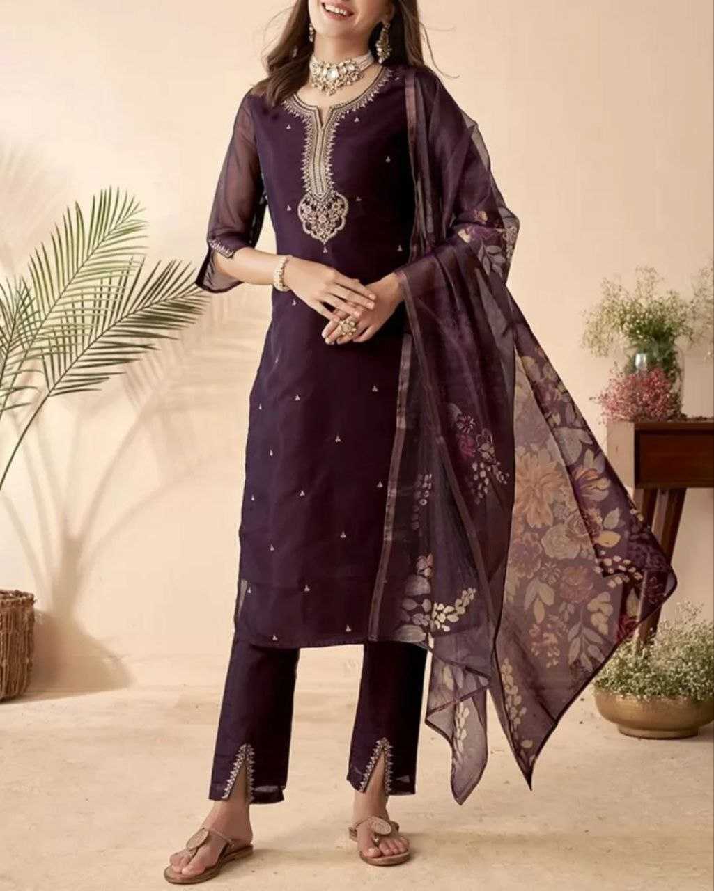 Ynf Viscose KESH529 MONIKA 2 Suits & Dresses Wholesale Ladies Suits Embroidery Suits Party wear suits Chanderi Suit Manufacturer