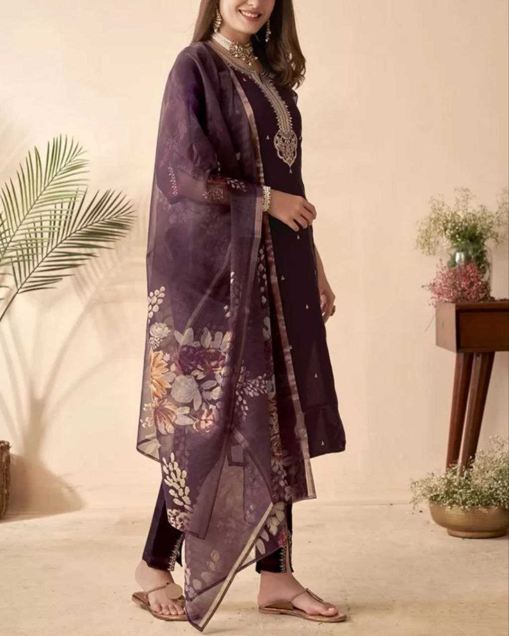 Ynf Viscose KESH529 MONIKA 2 Suits & Dresses Wholesale Ladies Suits Embroidery Suits Party wear suits Chanderi Suit Manufacturer