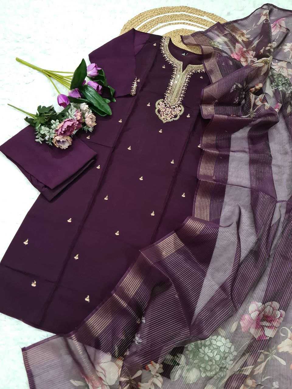 Ynf Viscose KESH529 MONIKA 2 Suits & Dresses Wholesale Ladies Suits Embroidery Suits Party wear suits Chanderi Suit Manufacturer