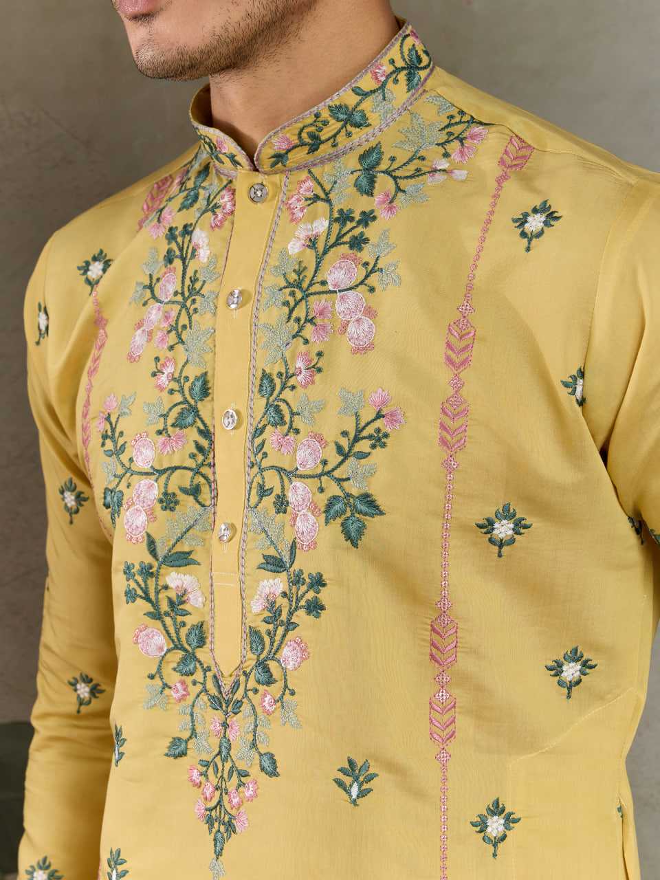 Ynf Viscose RIN202 61351 Mens Wear Wedding Collections Festive Collections Wholesale Men Kurta Pajama Men Wedding kurta Embroidered Kurta Pajama Manufacturer