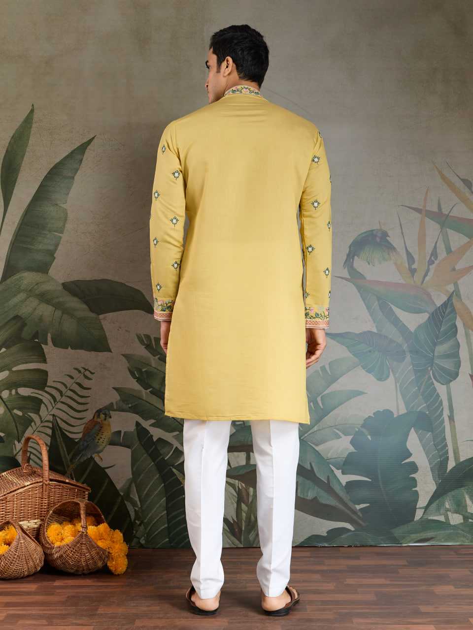 Ynf Viscose RIN202 61351 Mens Wear Wedding Collections Festive Collections Wholesale Men Kurta Pajama Men Wedding kurta Embroidered Kurta Pajama Manufacturer