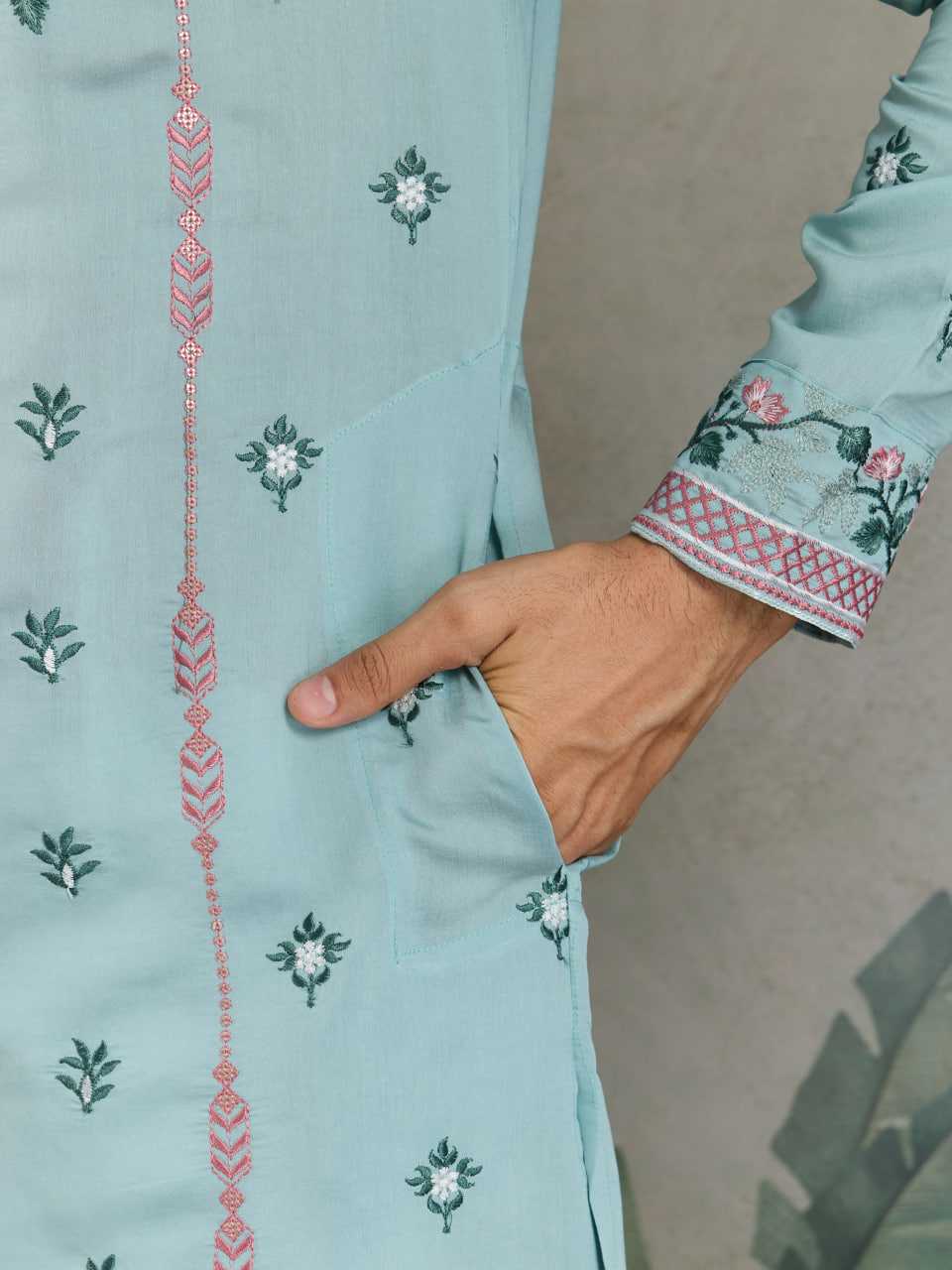 Ynf Viscose RIN202 61351 Mens Wear Wedding Collections Festive Collections Wholesale Men Kurta Pajama Men Wedding kurta Embroidered Kurta Pajama Manufacturer