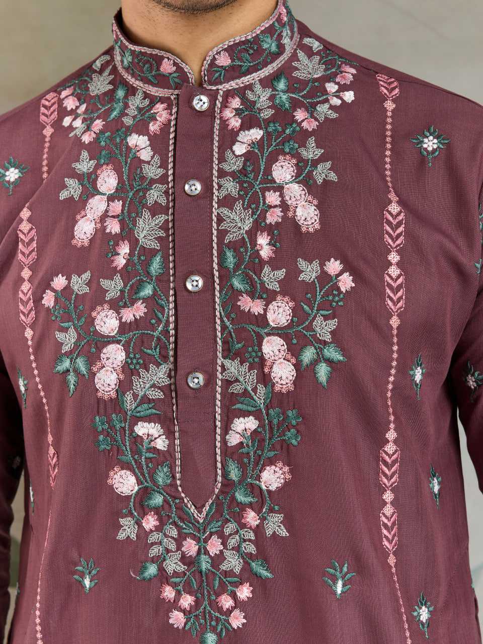 Ynf Viscose RIN202 61351 Mens Wear Wedding Collections Festive Collections Wholesale Men Kurta Pajama Men Wedding kurta Embroidered Kurta Pajama Manufacturer