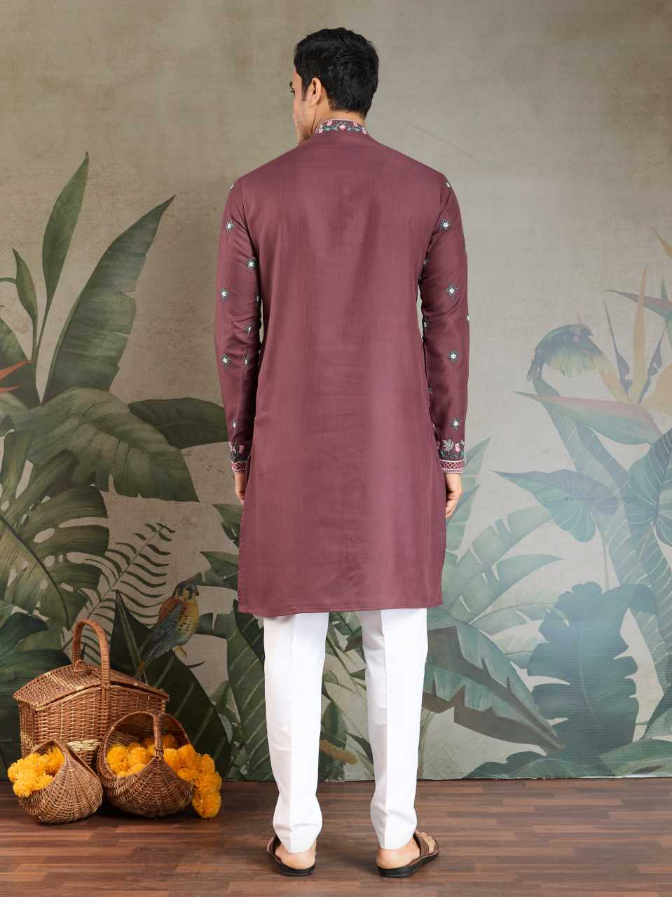 Ynf Viscose RIN202 61351 Mens Wear Wedding Collections Festive Collections Wholesale Men Kurta Pajama Men Wedding kurta Embroidered Kurta Pajama Manufacturer