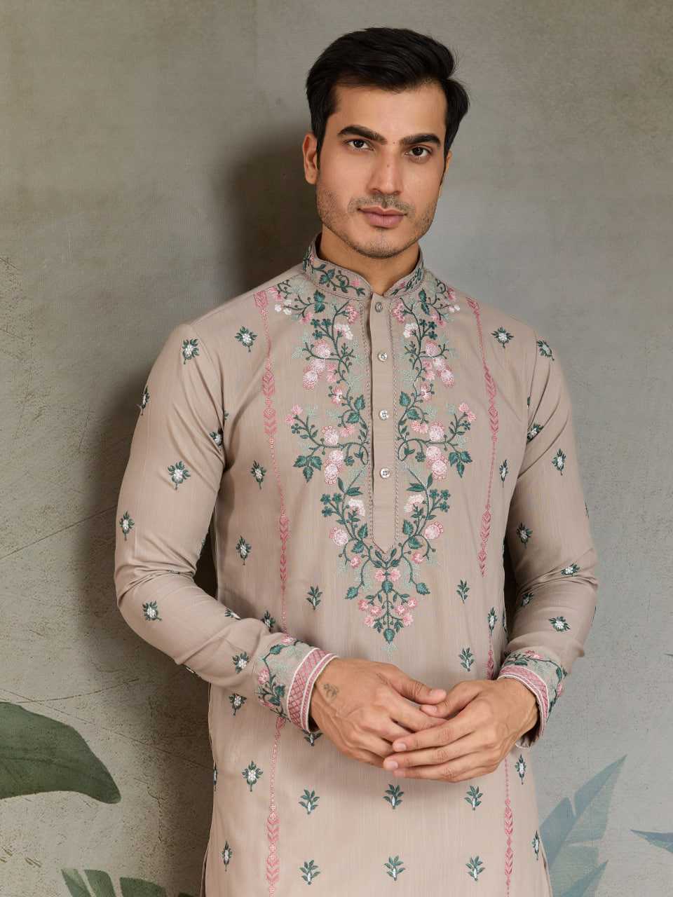 Ynf Viscose RIN202 61351 Mens Wear Wedding Collections Festive Collections Wholesale Men Kurta Pajama Men Wedding kurta Embroidered Kurta Pajama Manufacturer
