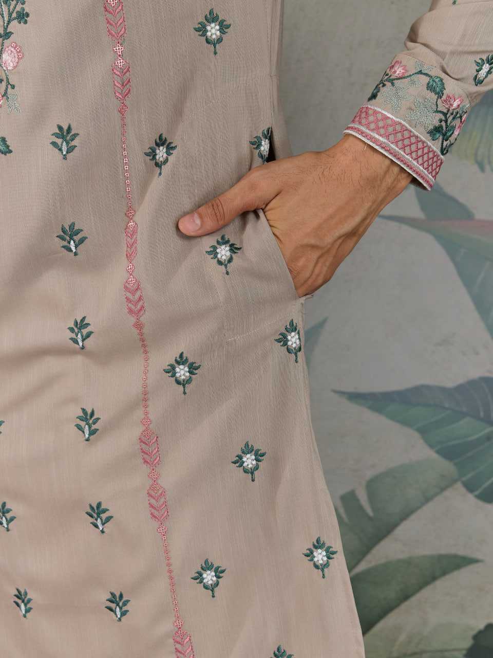 Ynf Viscose RIN202 61351 Mens Wear Wedding Collections Festive Collections Wholesale Men Kurta Pajama Men Wedding kurta Embroidered Kurta Pajama Manufacturer